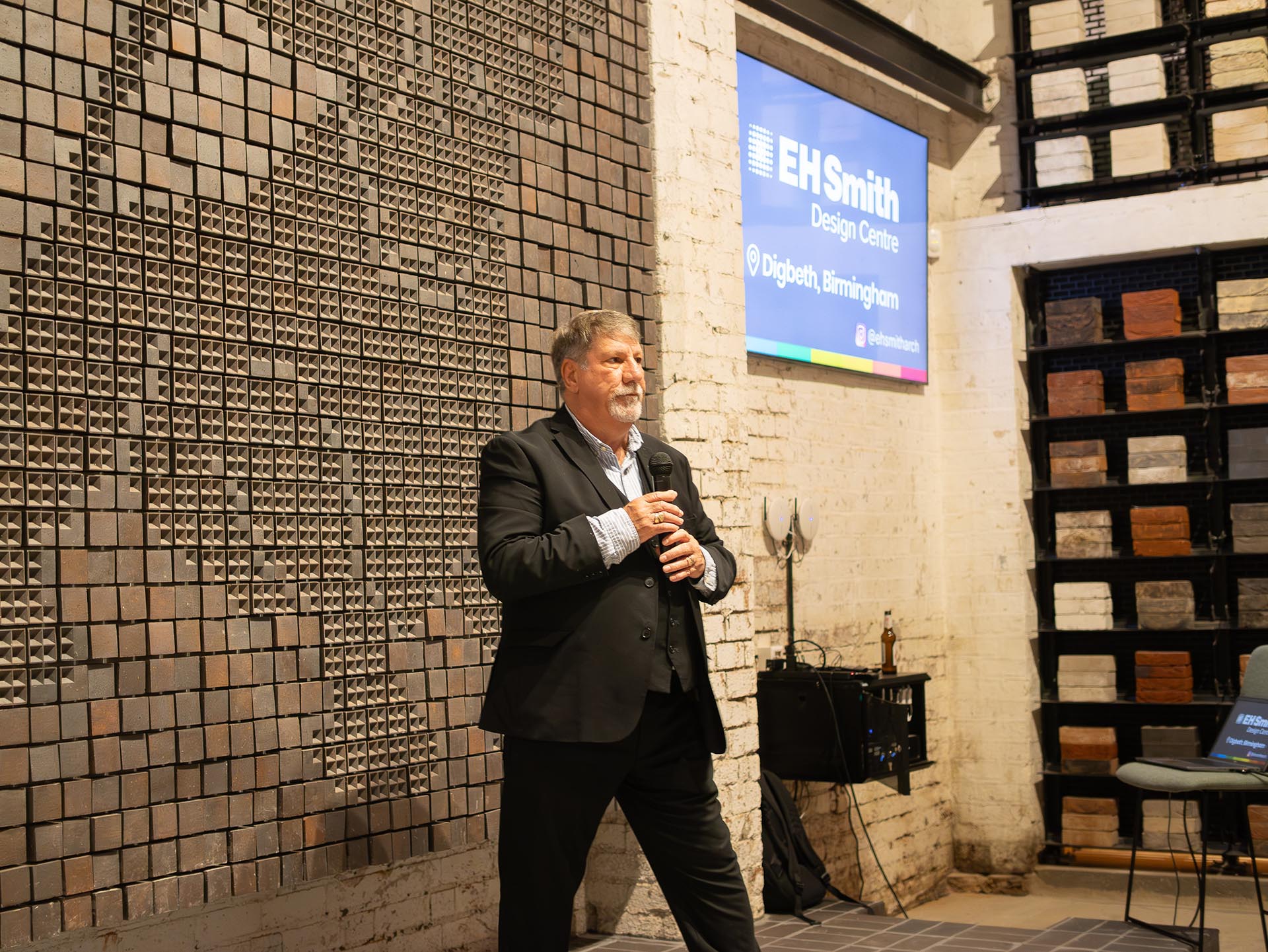 Professor Carl Chinn at EH Smith Digbeth Design Centre Launch image by Edwin Ladd - Mr Ladd Media